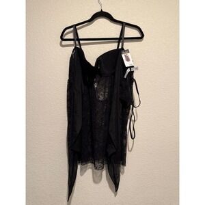 OhlalaCheri Lace Babydoll Functional Shelf Cup G-String Black Size 3X/4X‎ 1862